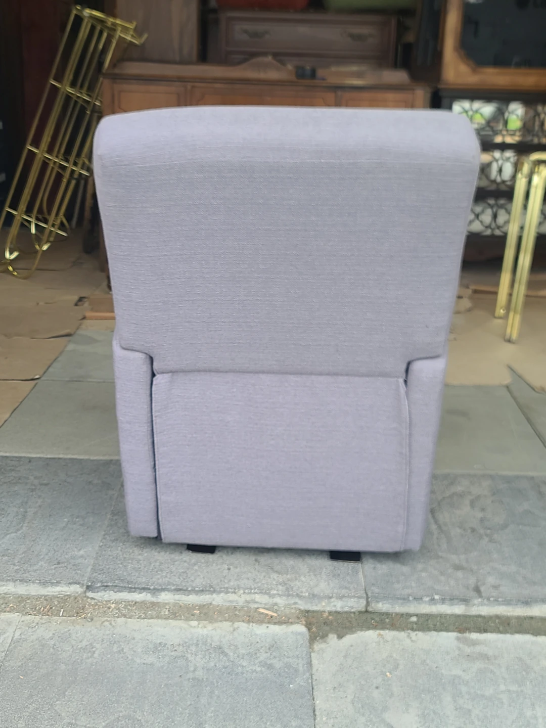 Modern Lavender Upholstered Glider Recliner - photo 4