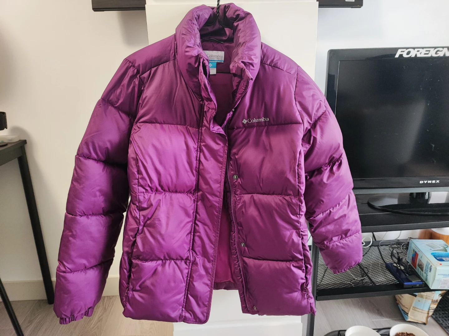Columbia Puffer Jacket Purple Size S