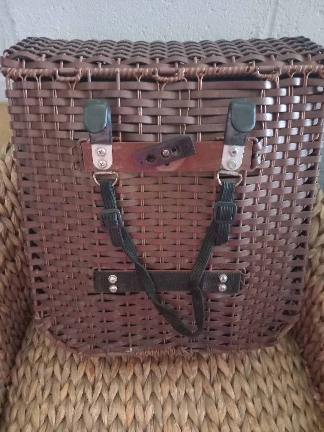 Brown Wicker Bicycle Basket - photo 4