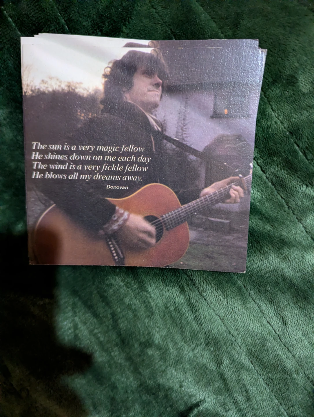 Donovan "The sun is a very magic fellow" Lyric Card