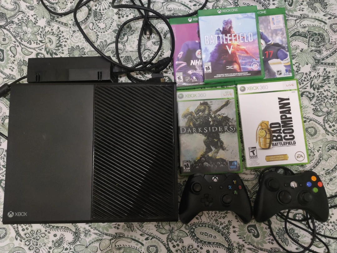 Xbox One Console with Games and Controllers