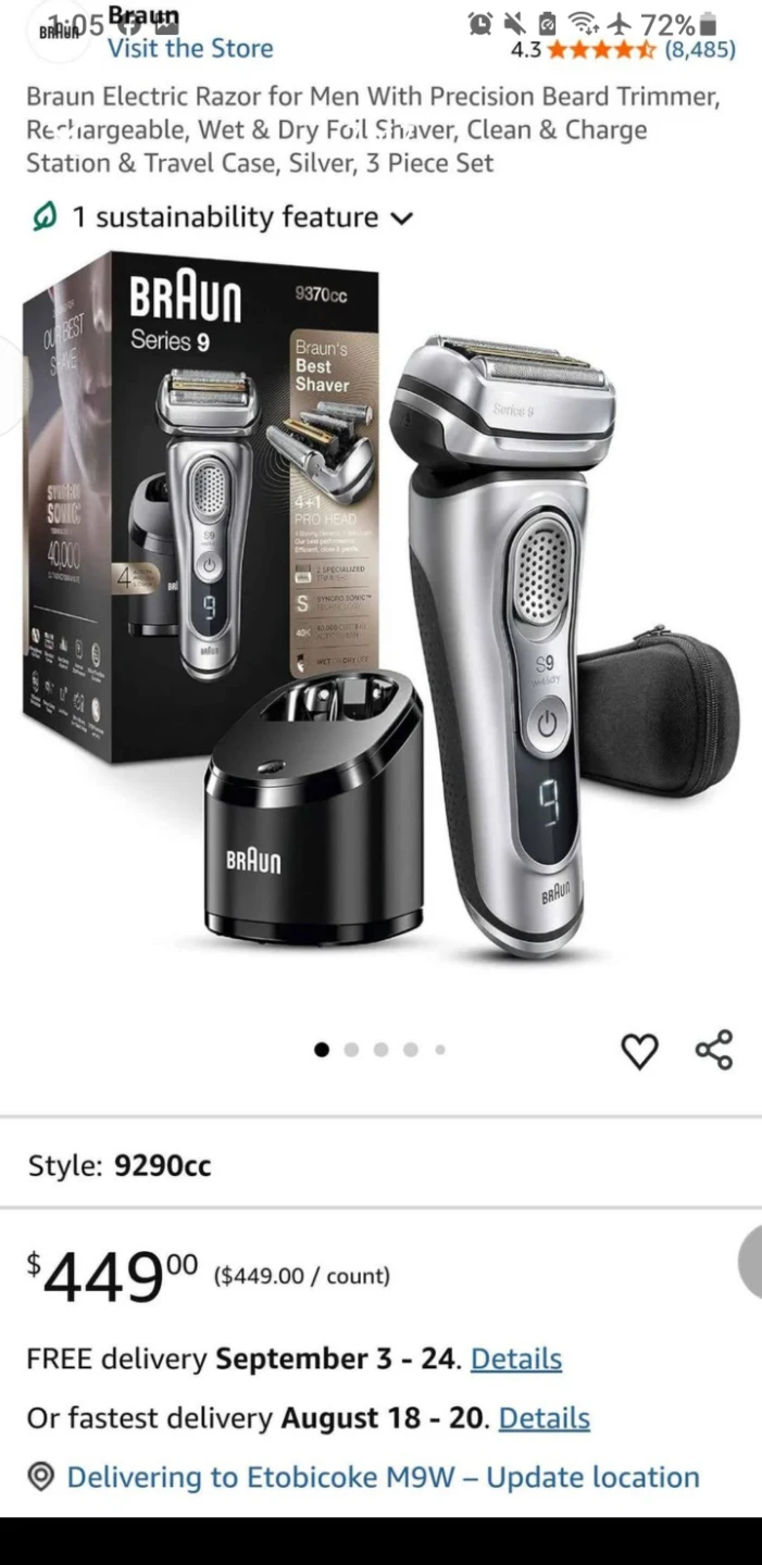 Braun  Series 9 wet & dry  Electric Shaver - photo 4