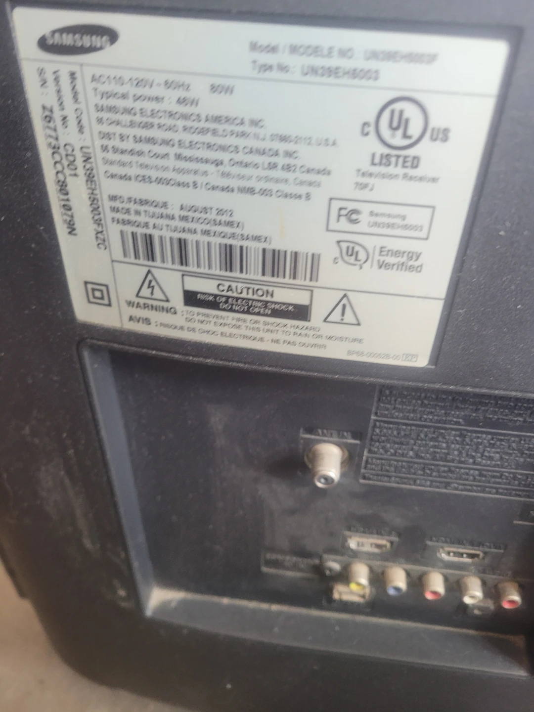 Samsung 39" HD TV UN39EH5003 - photo 2