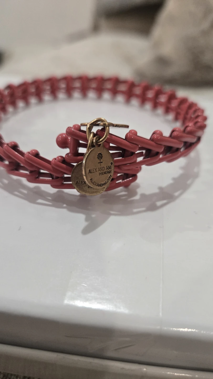 Alex and Ani Dark Pink/Dusty Rose Woven Bangle Bracelet - photo 5
