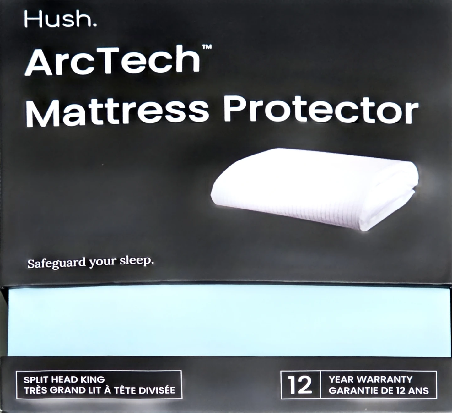 Split cooling Mattress Protector & Egyptian Cotton Sheets -
