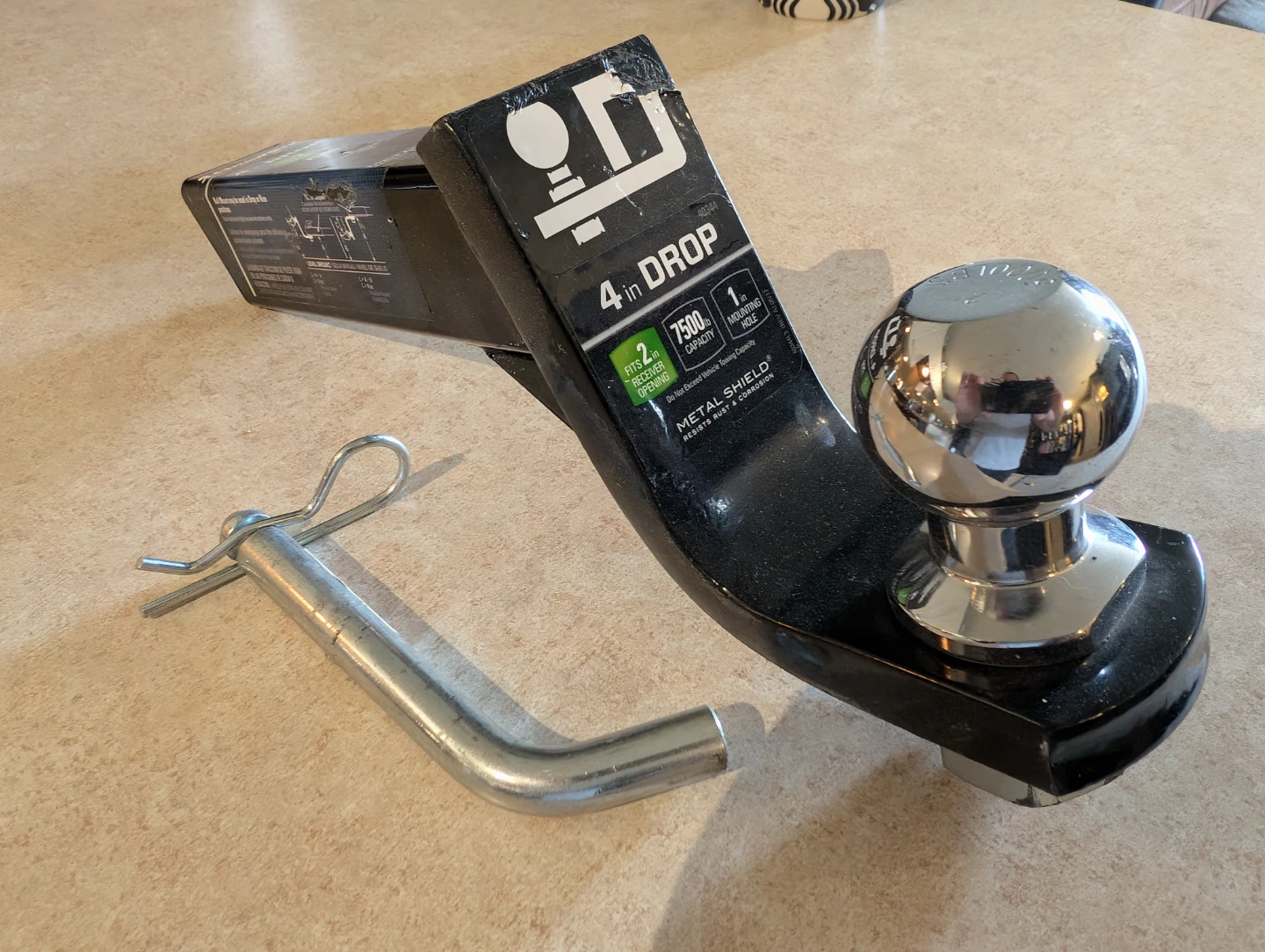 4 inch drop hitch ball mount