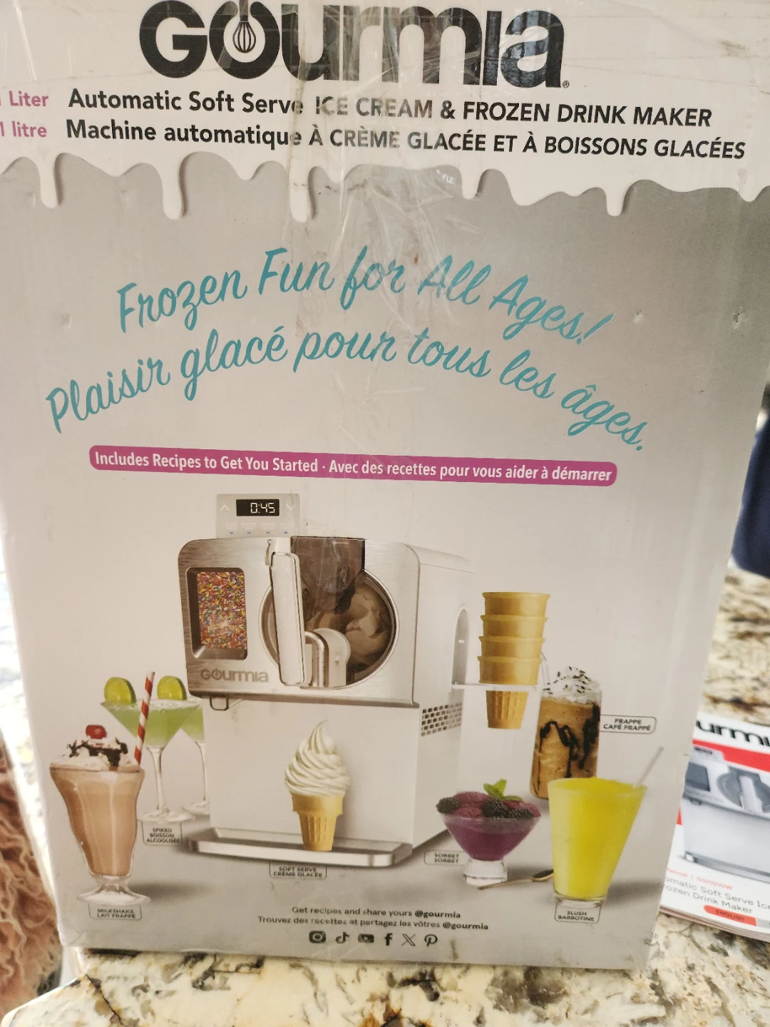 NEW Gourmia Automatic Soft Serve Ice Cream & Frozen Drink Maker - photo 2