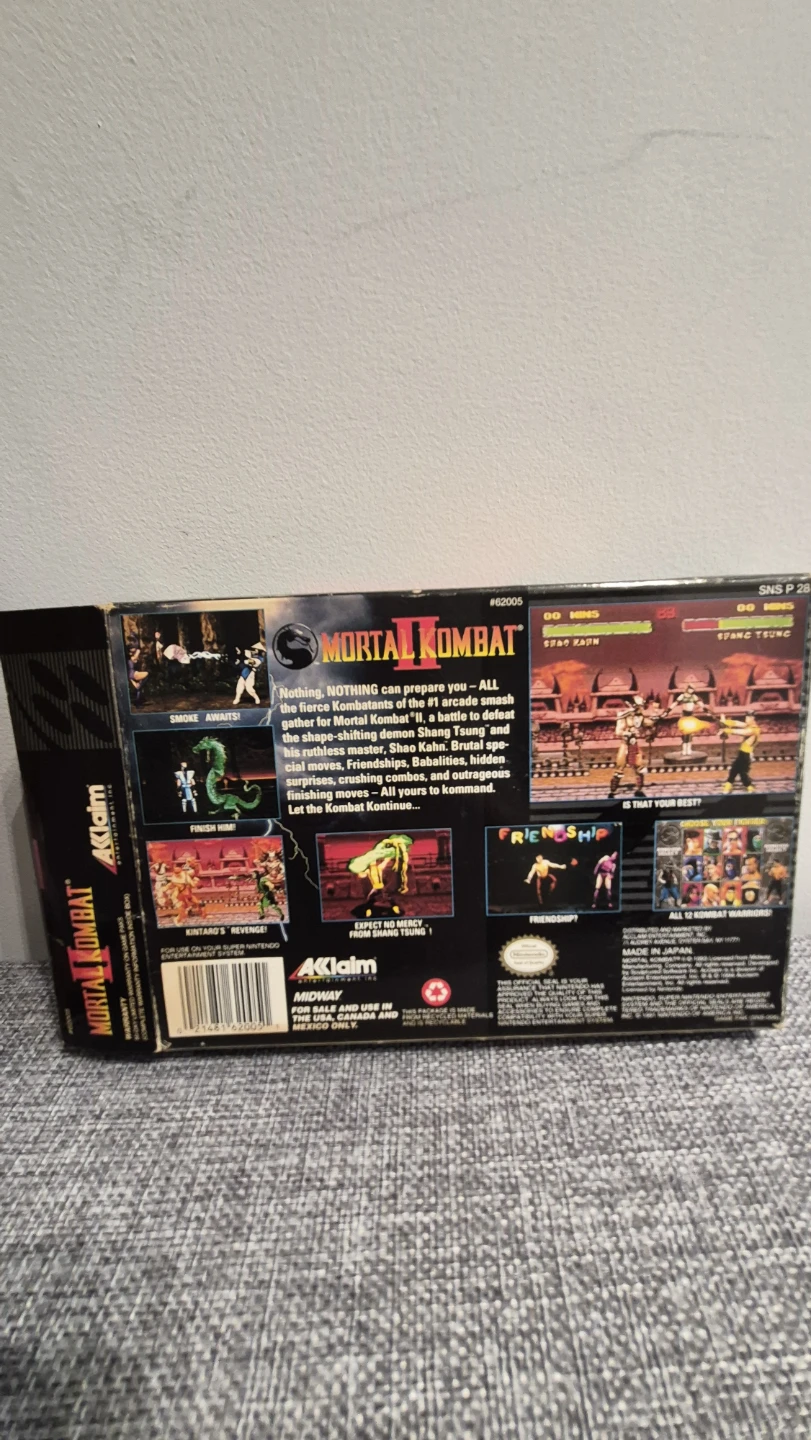 Mortal Kombat II Super Nintendo SNES Game - photo 3