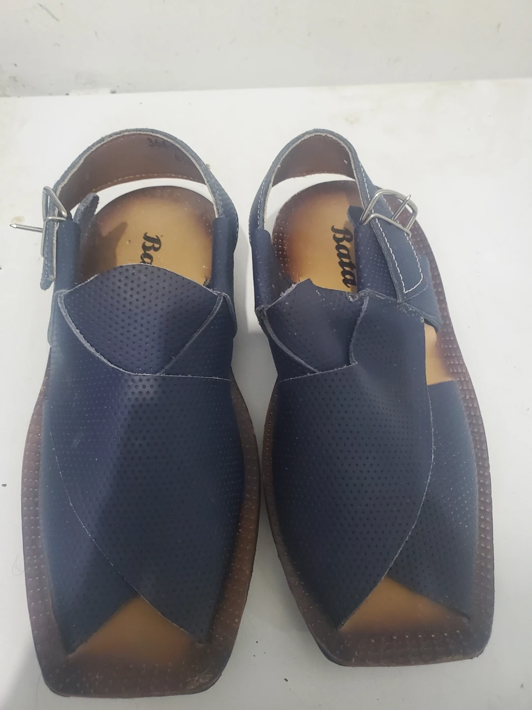 Bata Blue Leather Sandals Size 13