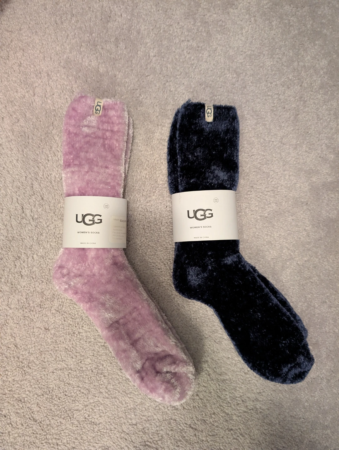 Ugg Women's Socks - Pink & Navy