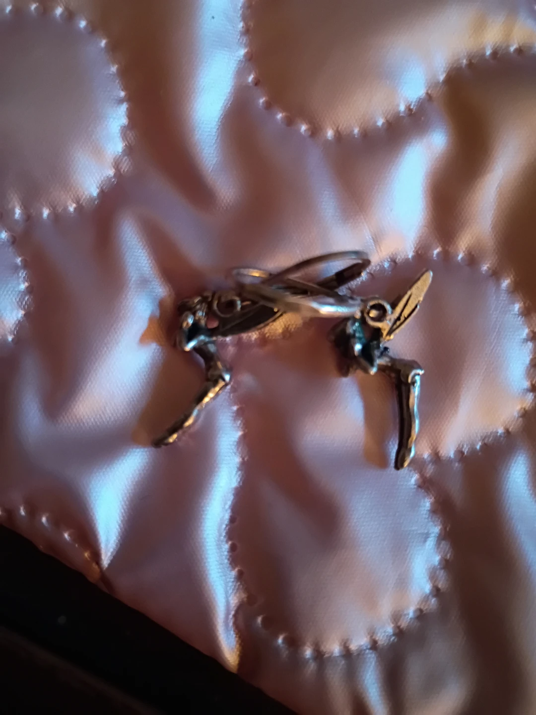Silver tinker bell earrings