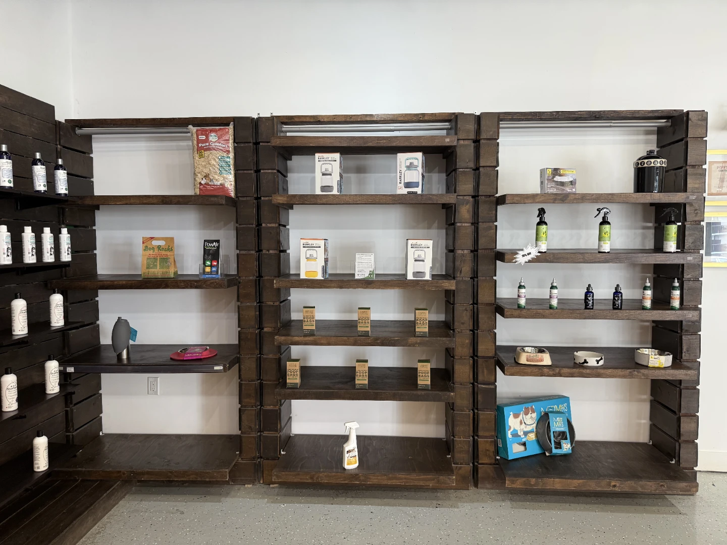 Custom-handmade wooden shelves