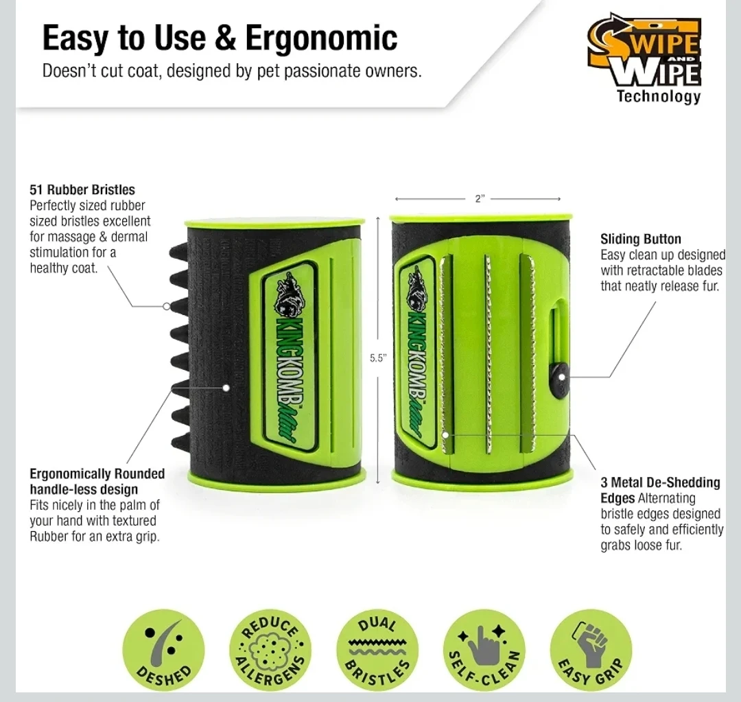 Self-Cleaning Pet De-Shedding Tool ( Pack of 3) - photo 5