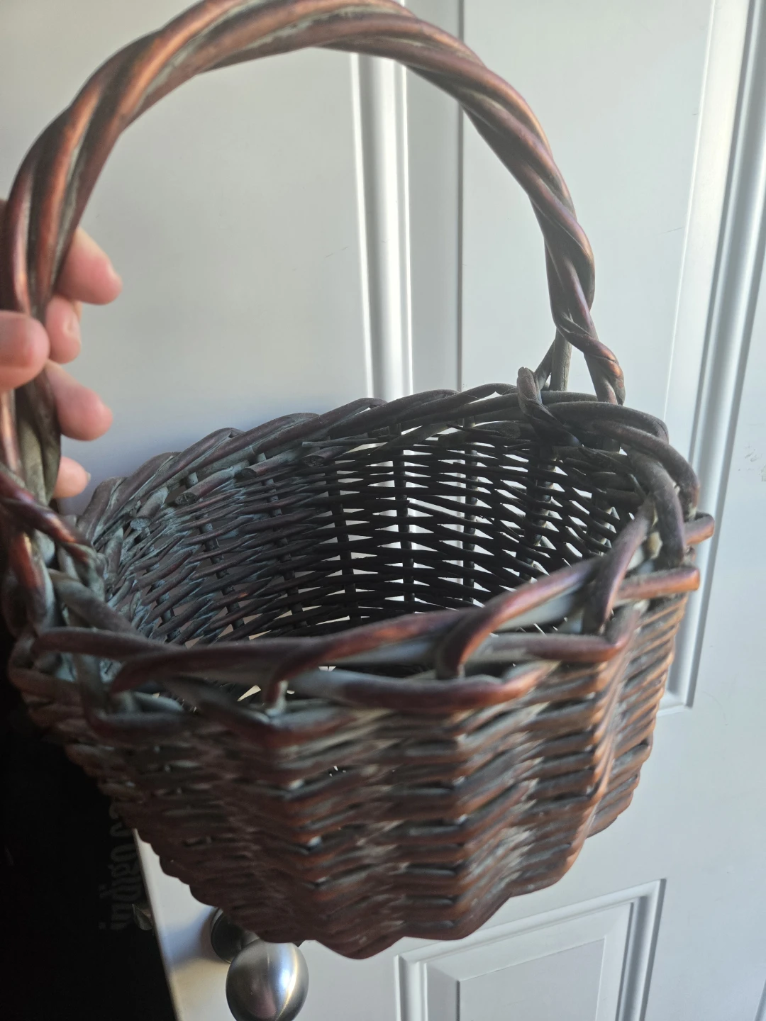 Vintage Woven Basket with Handle