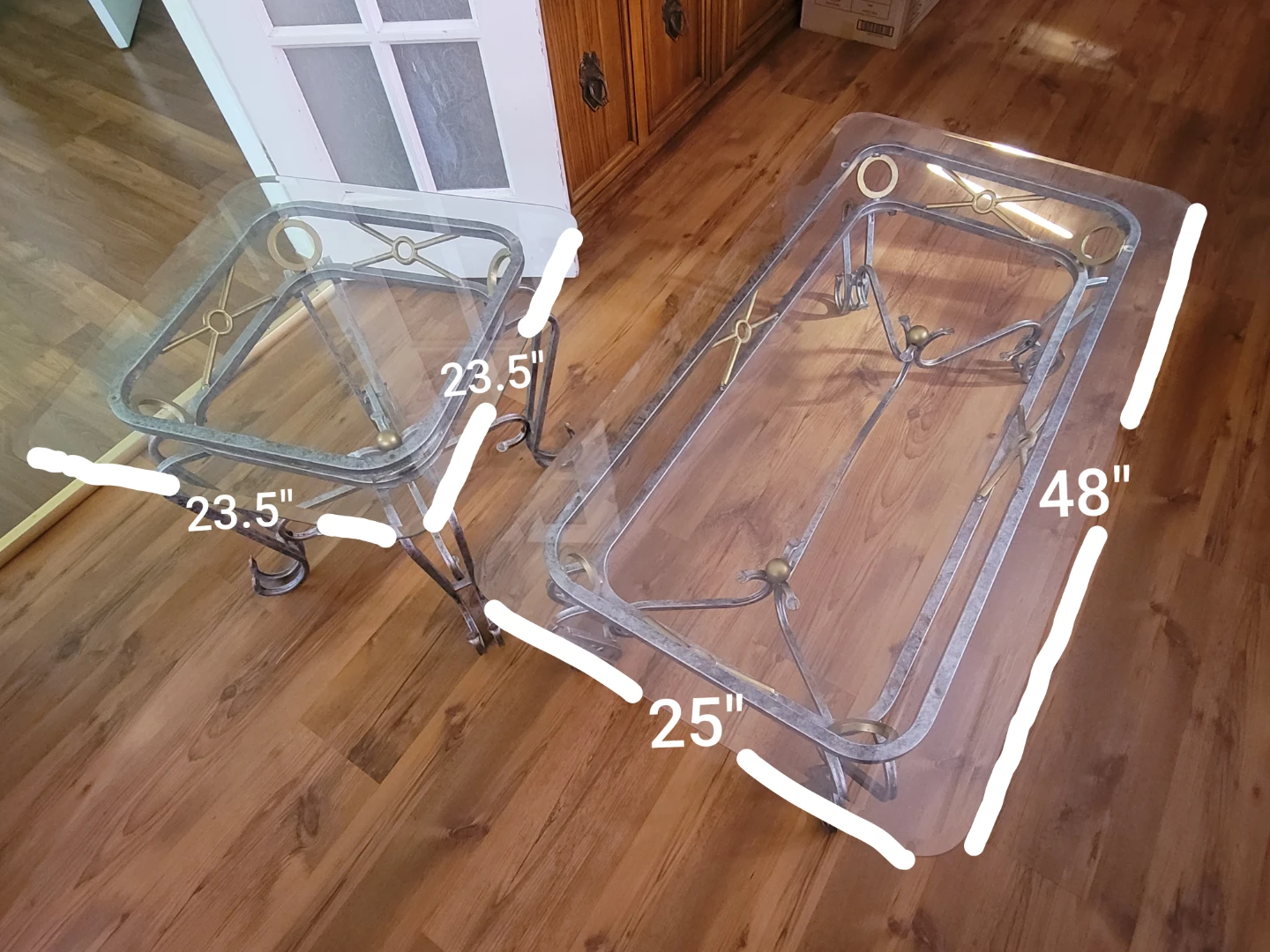 Glass Top Coffee Table and End Table Set