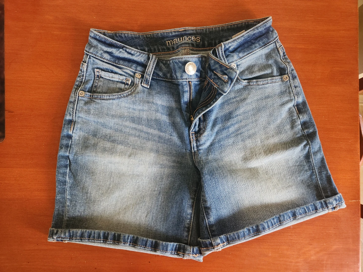 Maurice Light Wash Denim Shorts