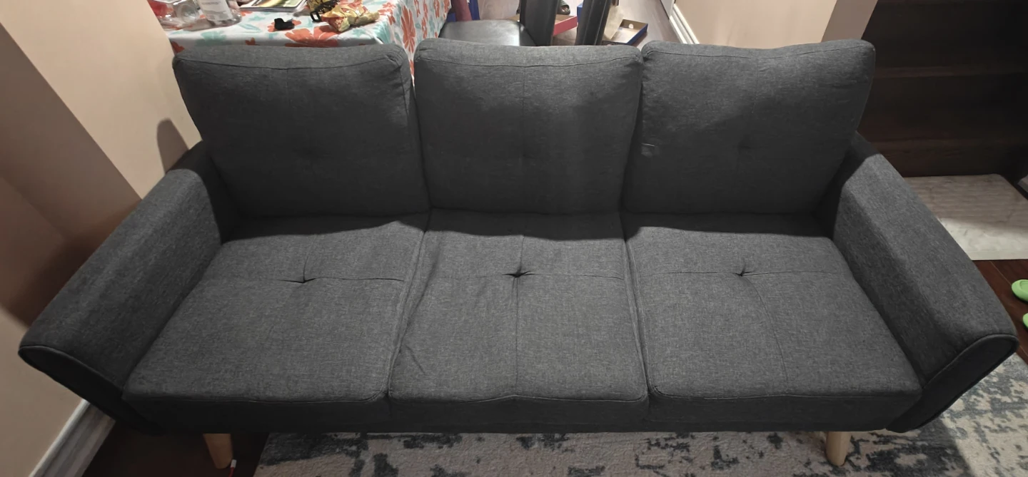 Dark Grey 3-Seater Sofa - photo 3