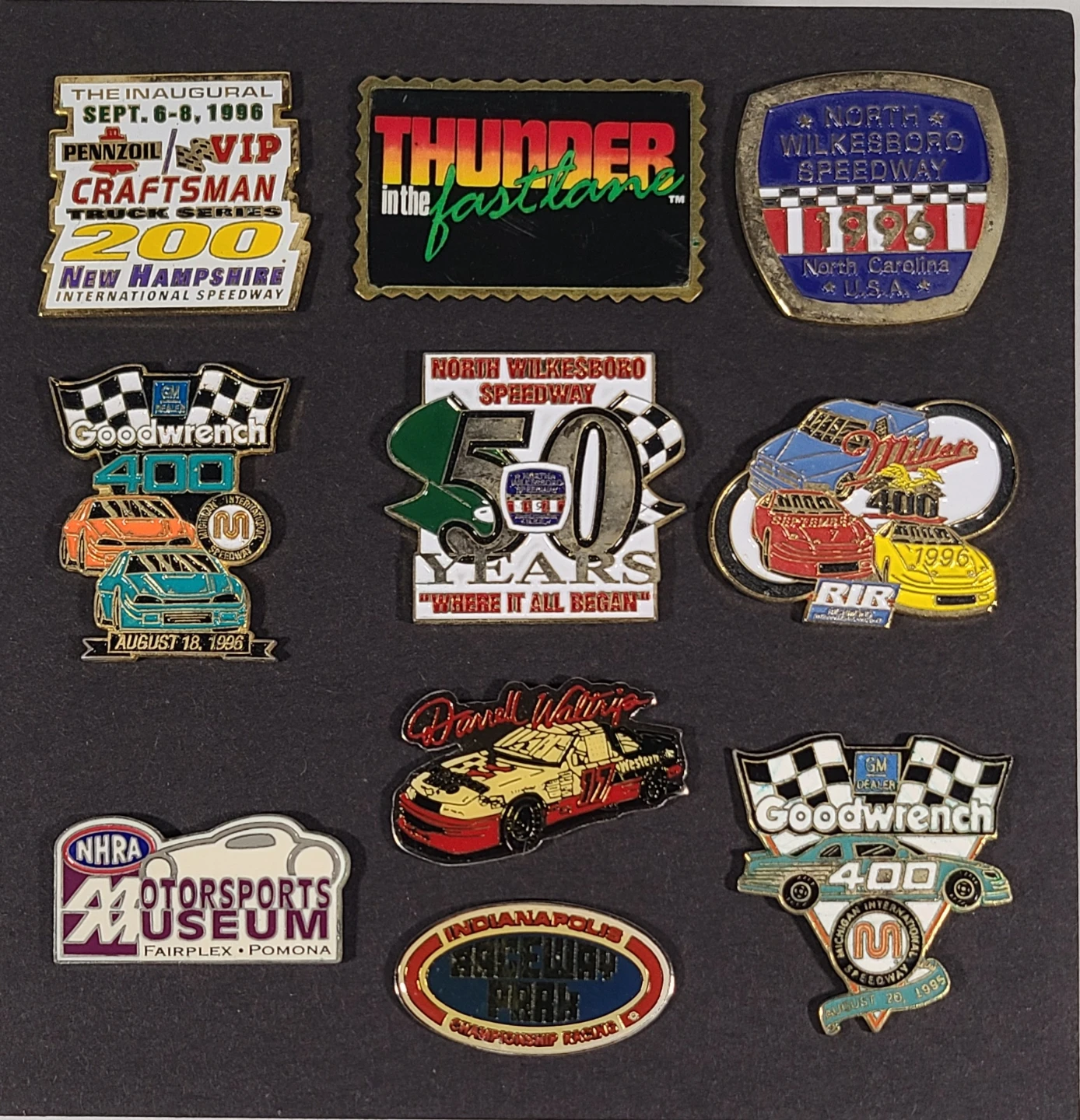 10 Varied Commerative Car Racing pins