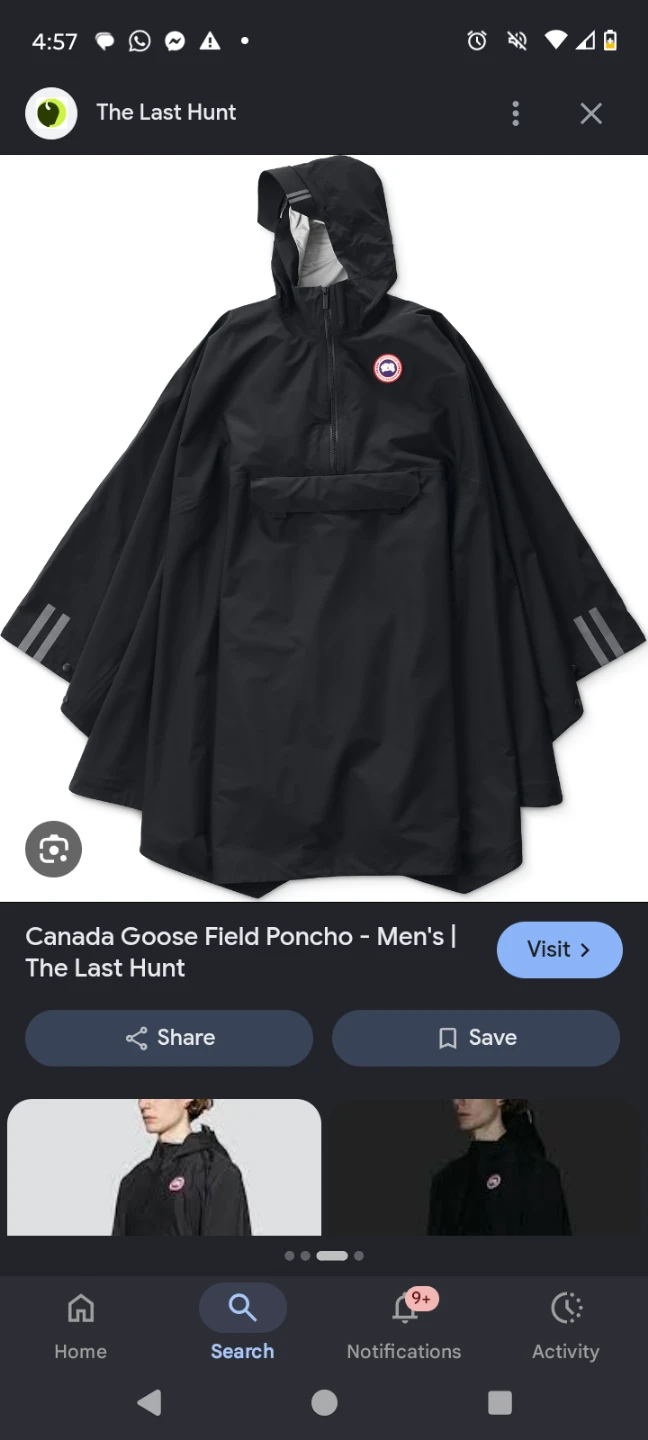 Canada Goose Field Poncho - Black