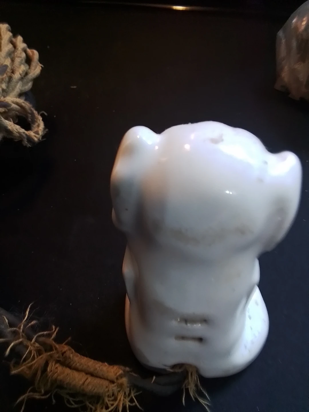Antique 1920s Alec-Tri-Pup Porcelain Dog Electrical Outlet - photo 4