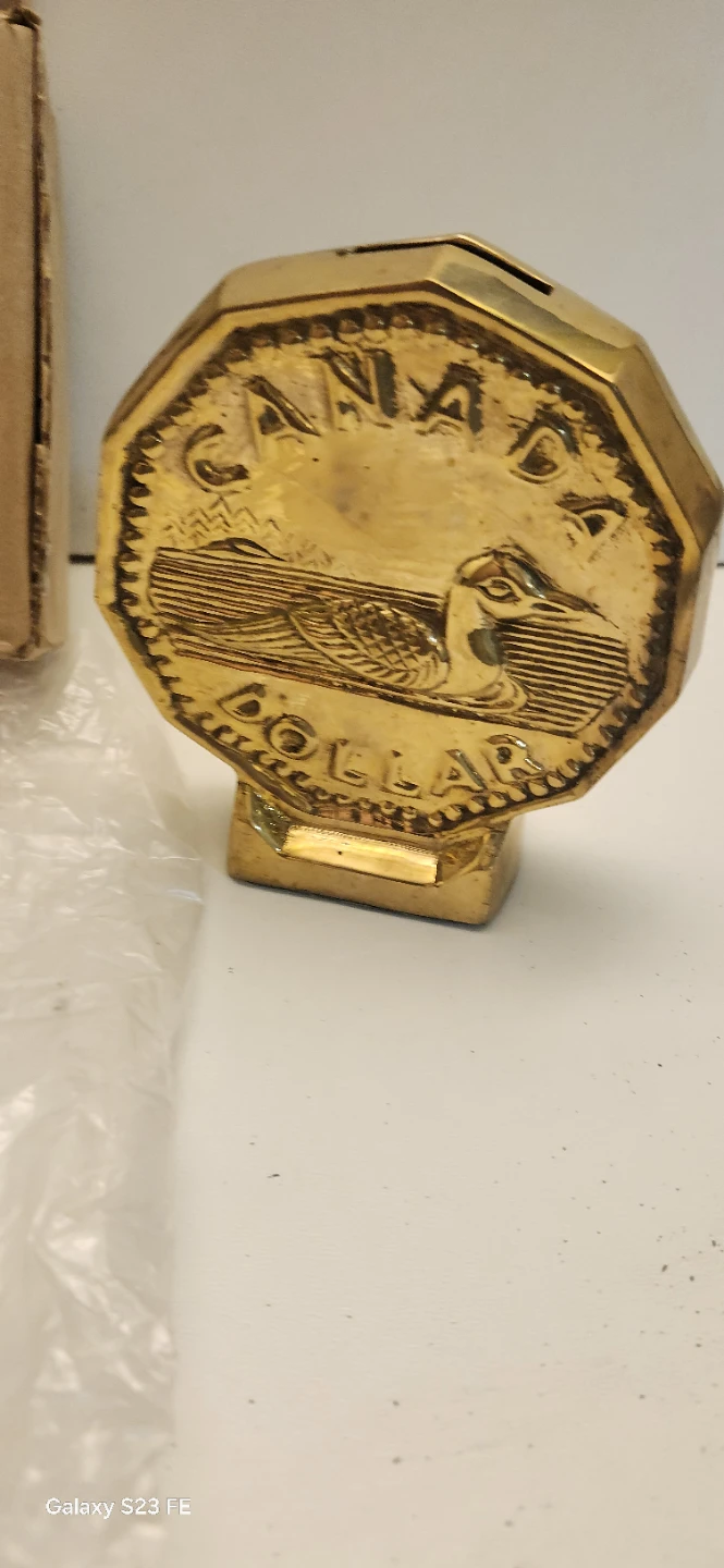Canadian Dollar Coin Piggy Bank 5 inches × 4 inches - photo 2