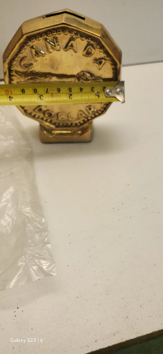 Canadian Dollar Coin Piggy Bank 5 inches × 4 inches - photo 5