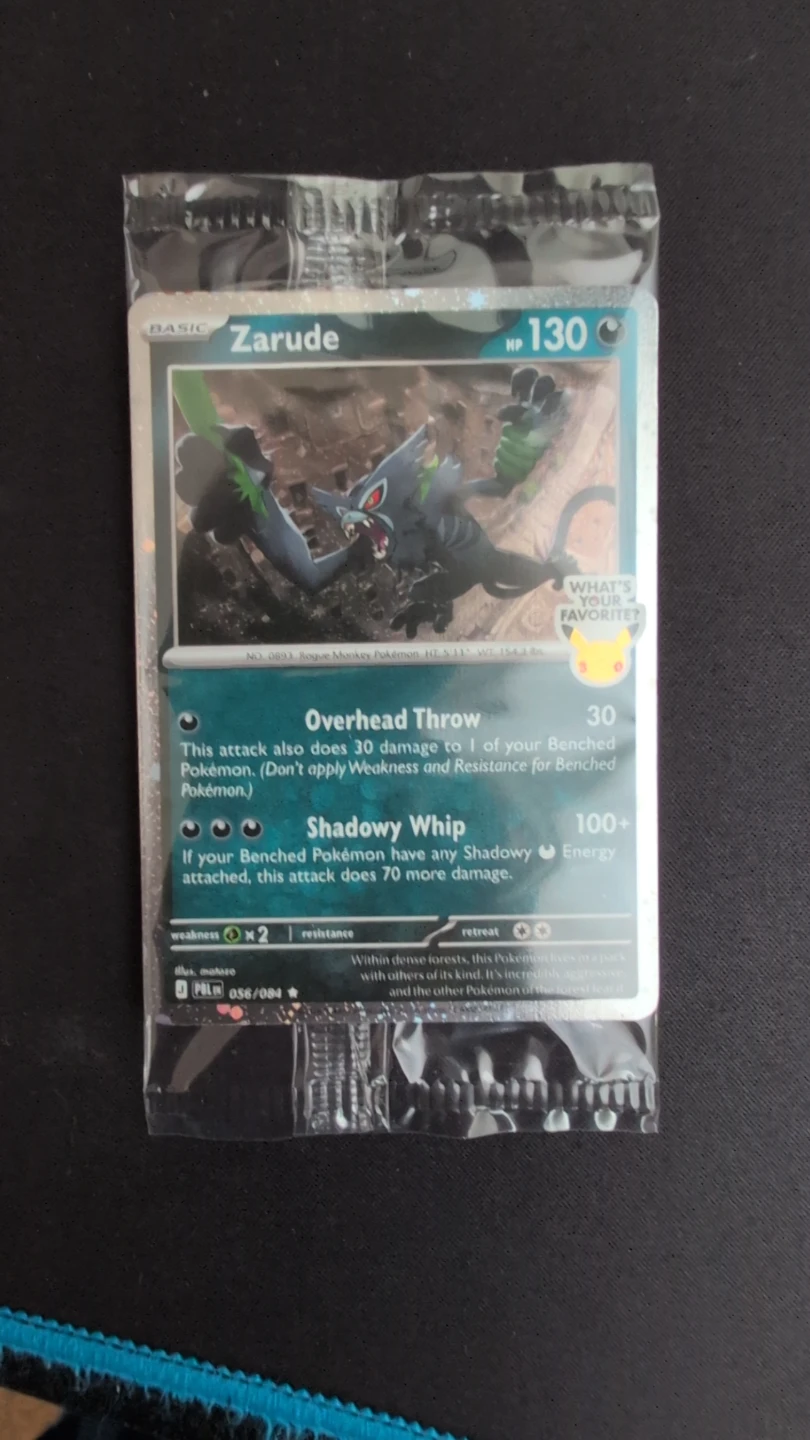 Sealed Zarude 56/84 Pitch Black EB Games Pokémon
