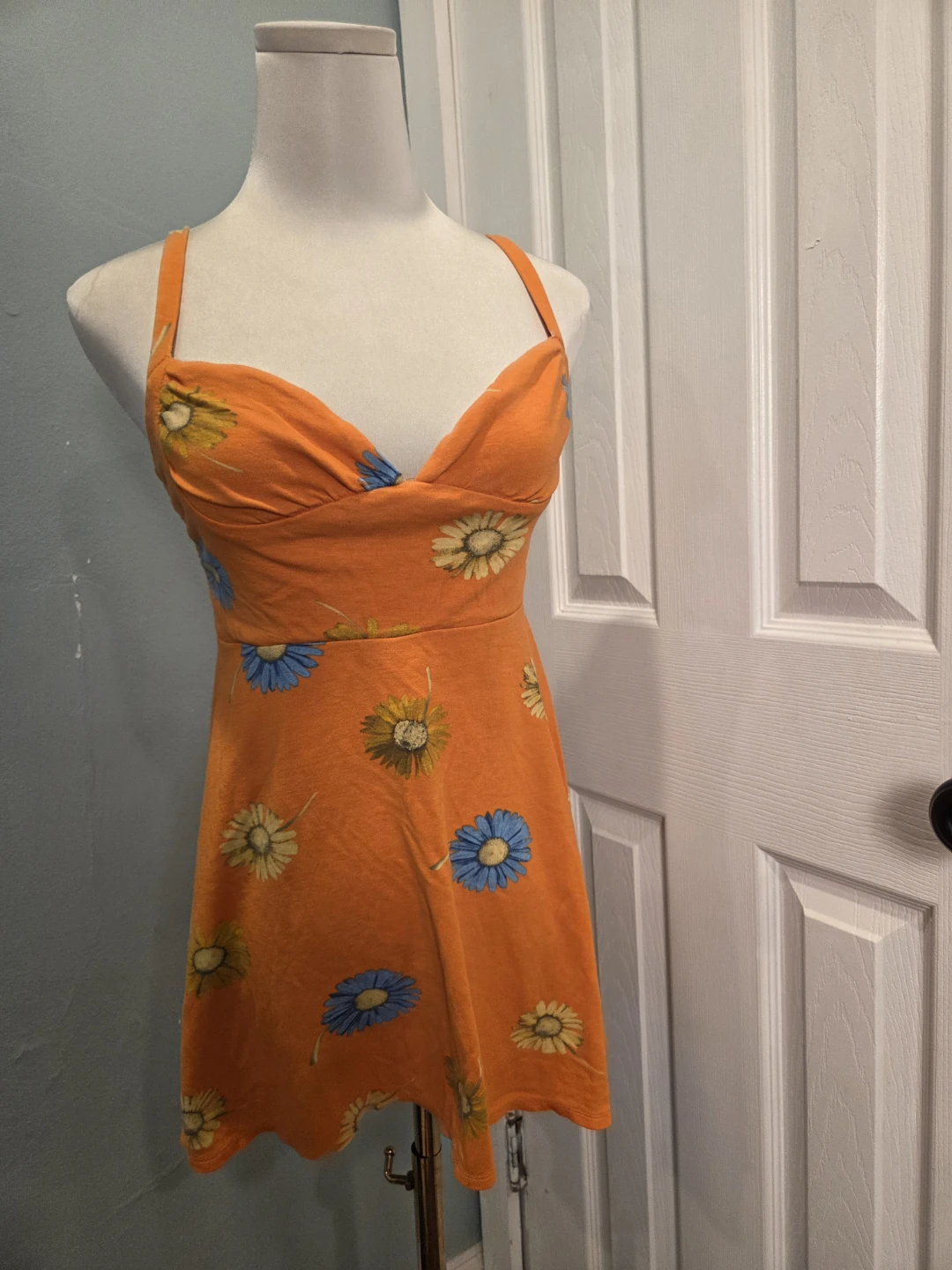 Urban Outfitters Orange Floral Mini Dress