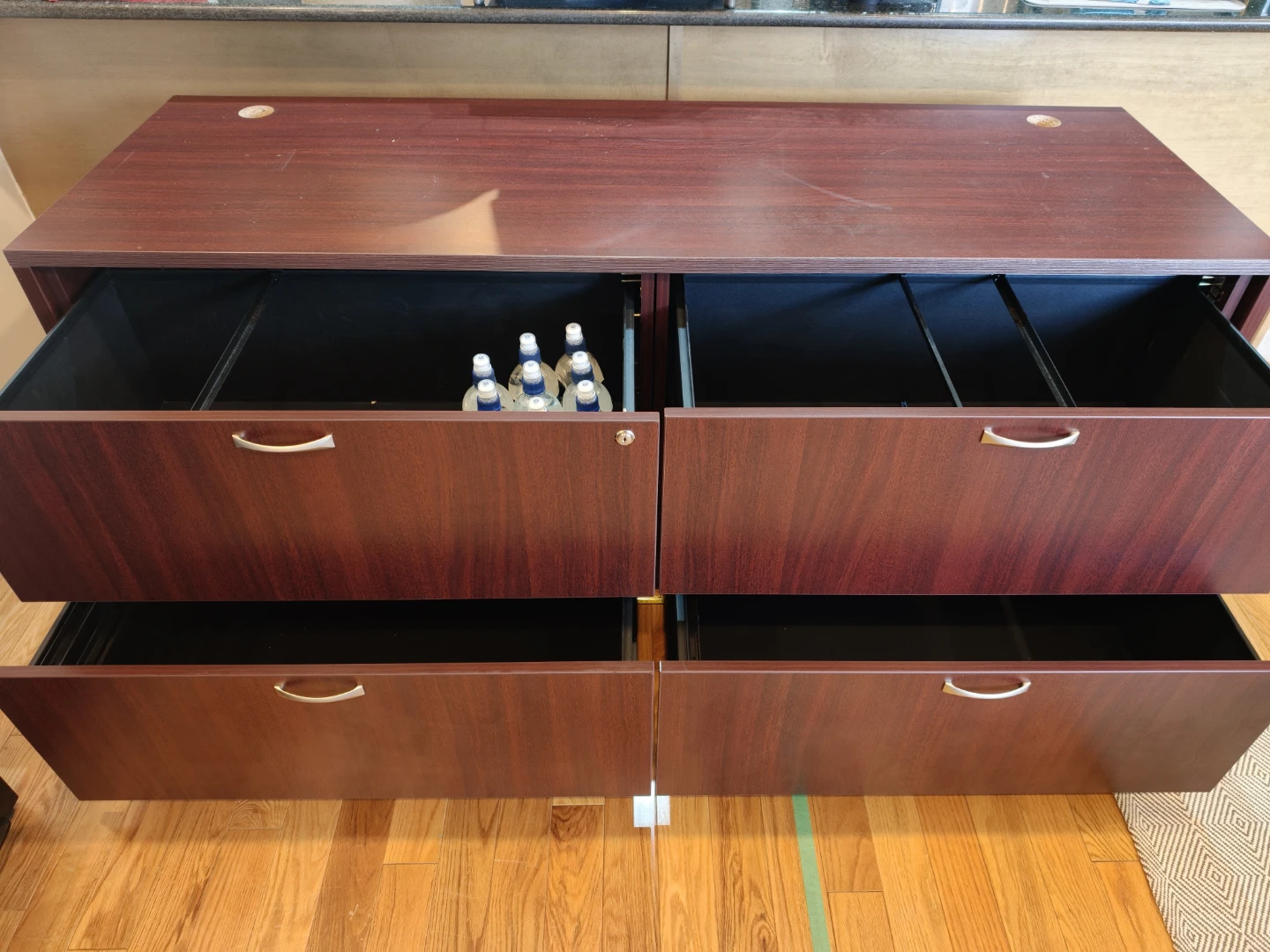Cherry Wood Filing Cabinet Credenza - 4 Drawer - photo 2