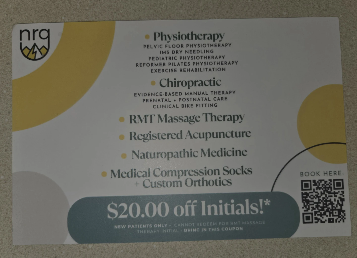 $20.00 off Initial Visit at Northwest Rehab Group