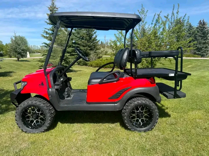 Red Golf Cart with Custom Wheels - photo 4