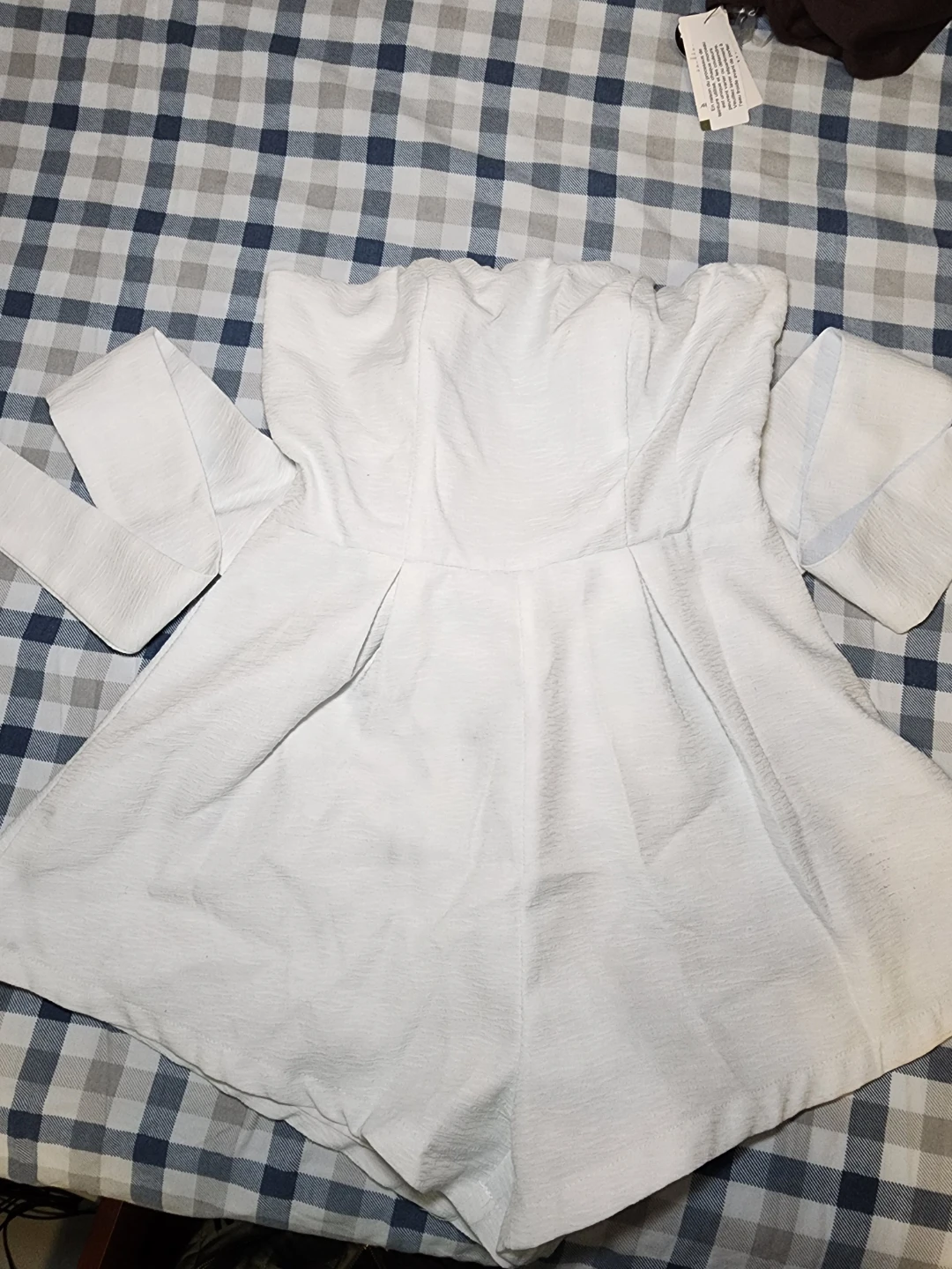 White Fox Strapless Romper