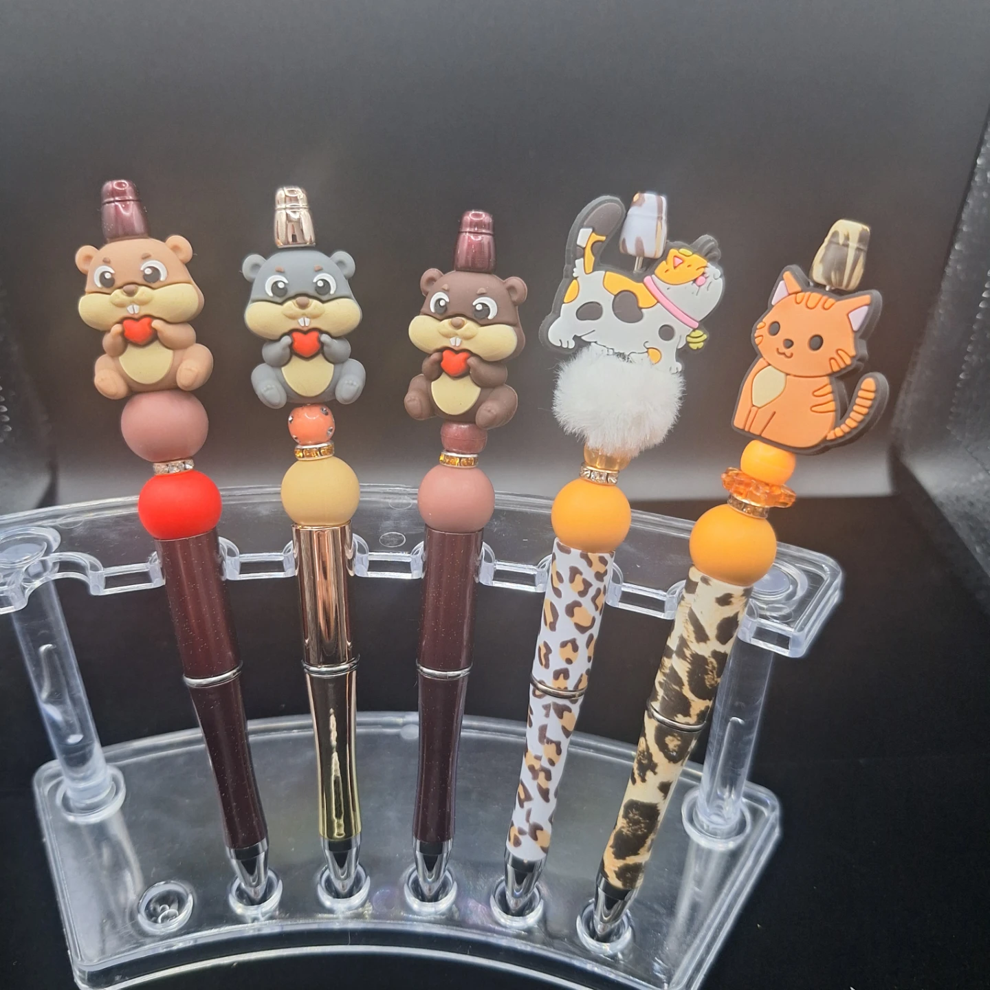 Decorative Beaded Pens with Charms