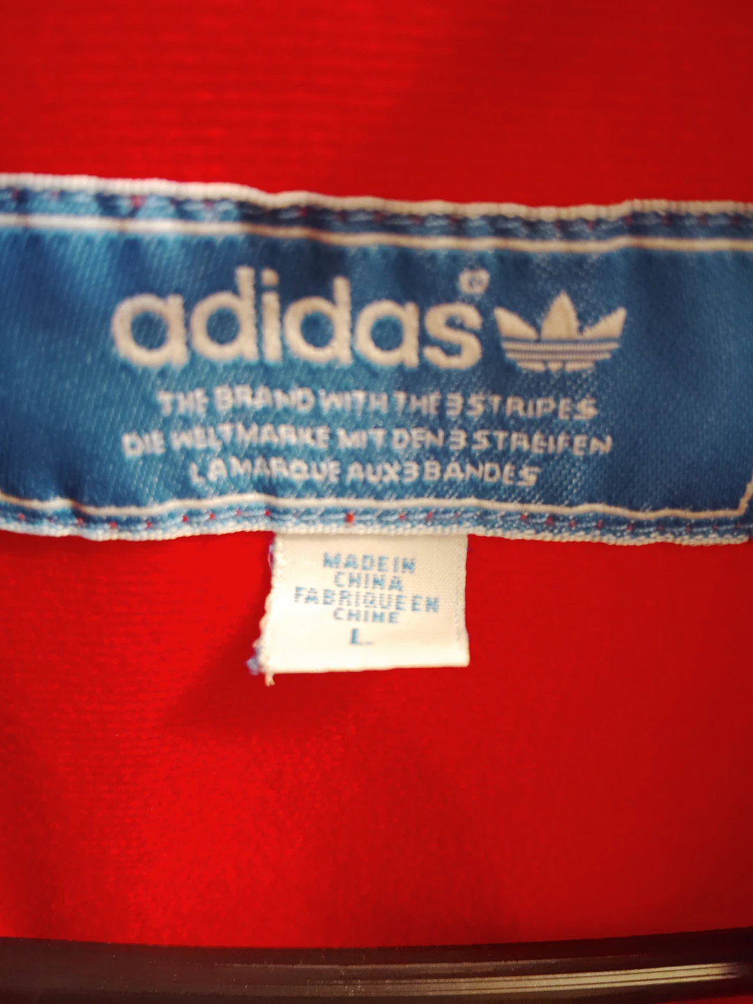 Vintage Adidas Originals Red Track Jacket - Trefoil Logo - photo 3