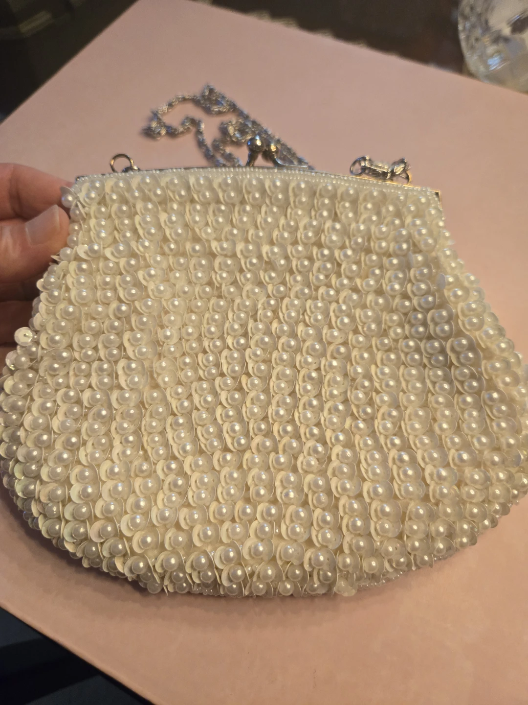 Kaiho Beaded Clutch with Chain Strap