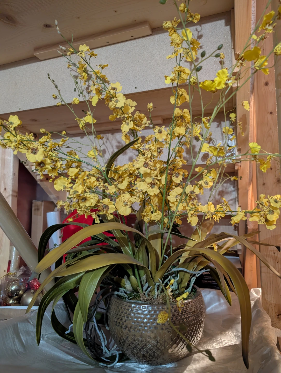 Artificial Yellow Orchid Plant