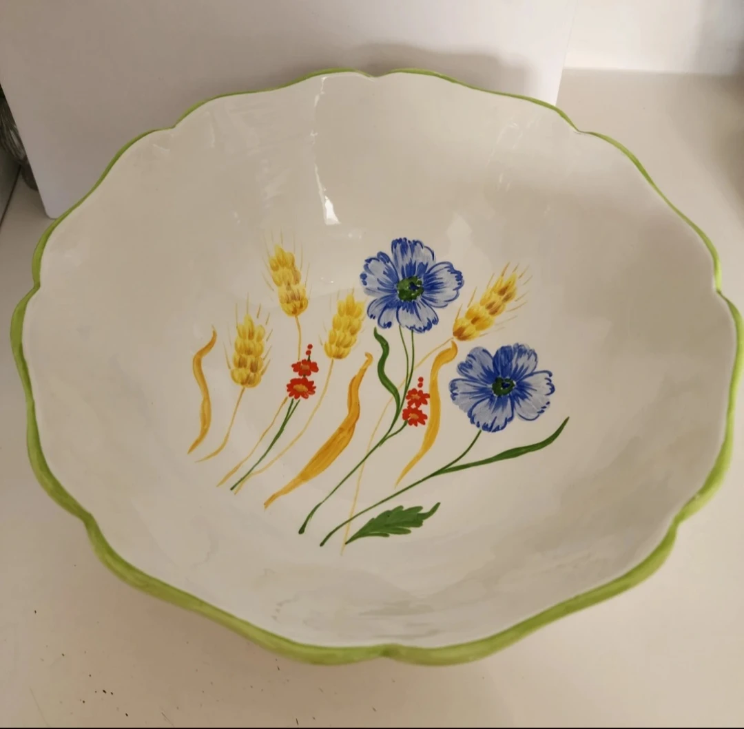 HAND PAINTED SERVING BOWL