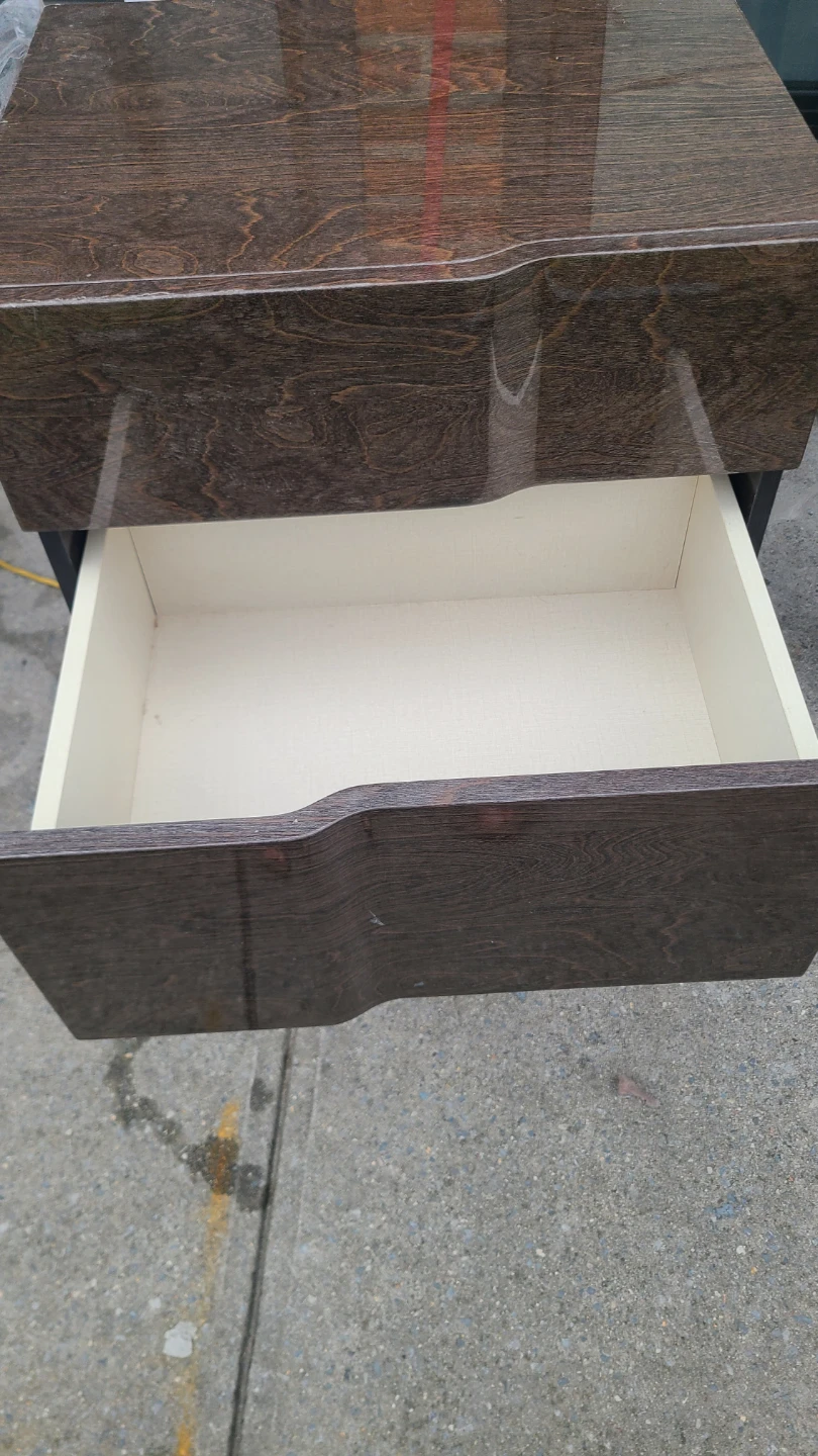 Brown Wood Grain 2-Drawer Nightstand/End Table - photo 5