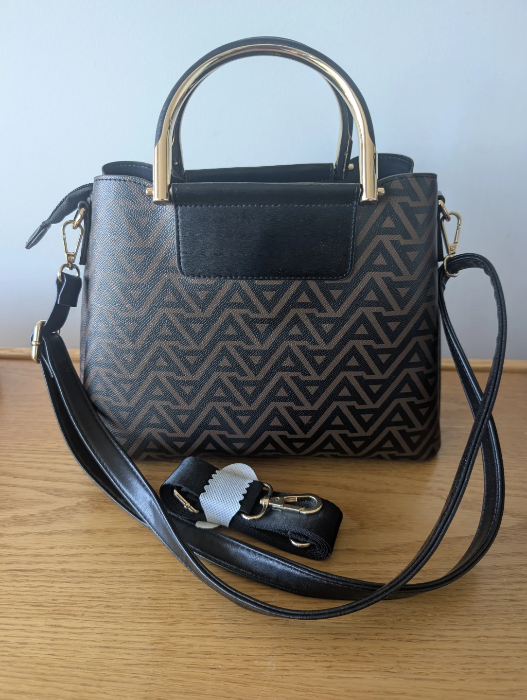 ALDO Brown & Black Patterned Handbag