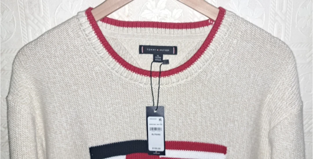 Tommy Hilfiger Sweater - XL, Signature Flag/100% Heavy Cotton! - photo 4