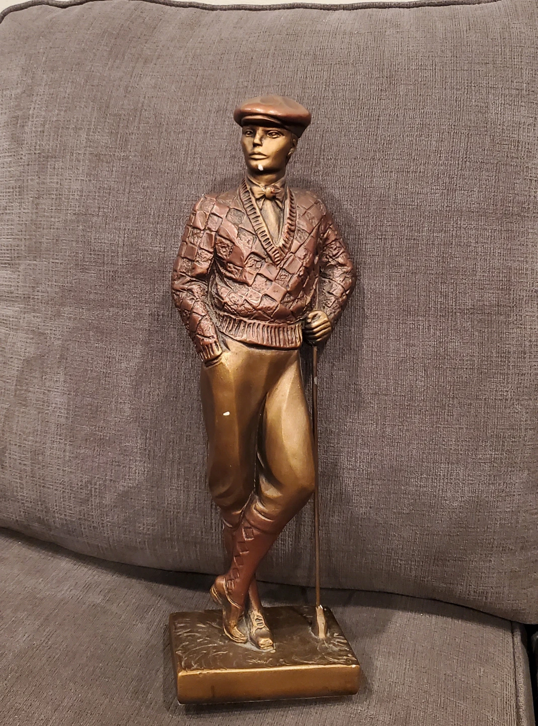 vintage Austin Productions "Plus Fours" golfer statue