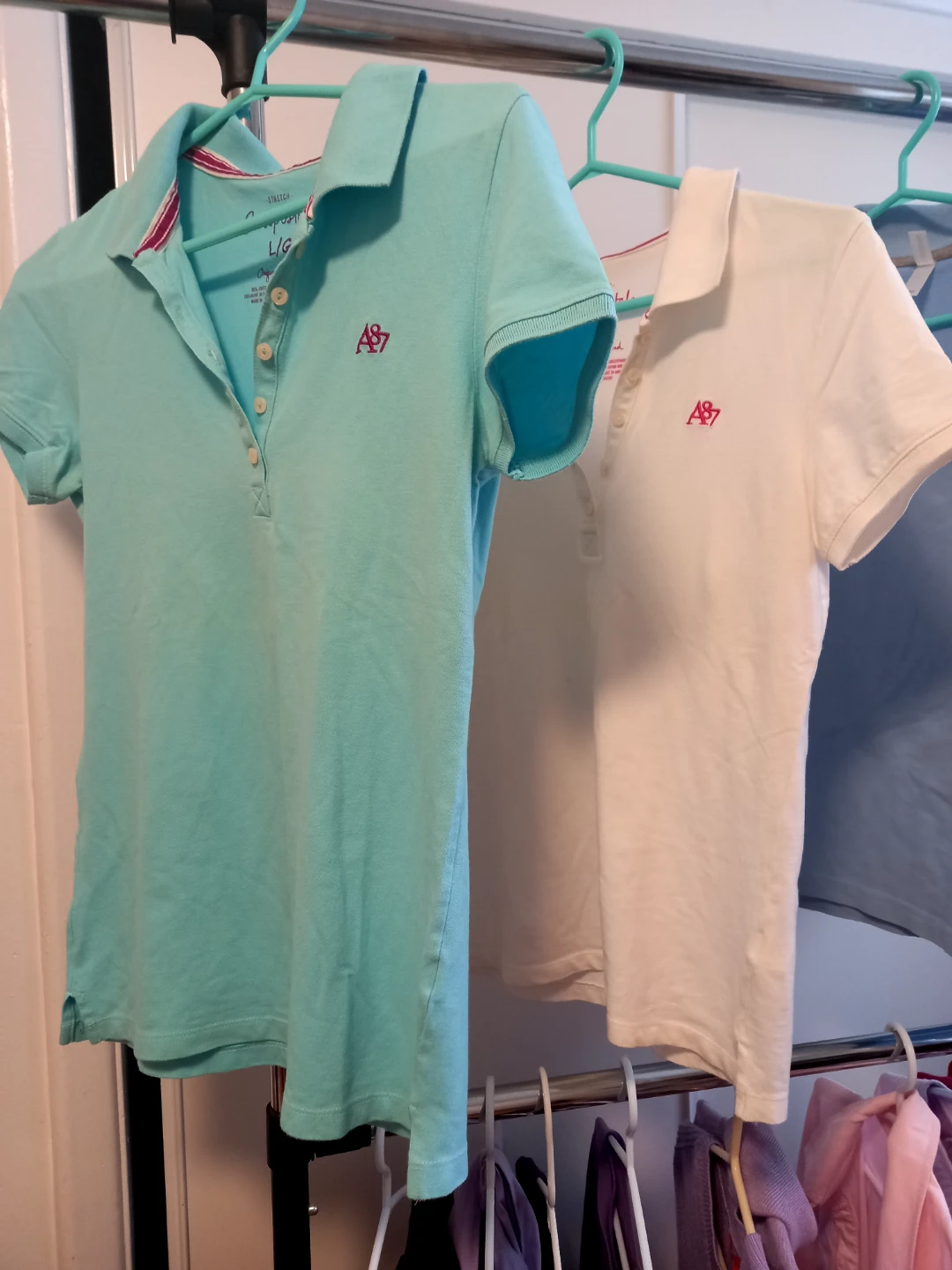 Aeropostale Polo Shirts (2) - L - White & Teal - photo 2