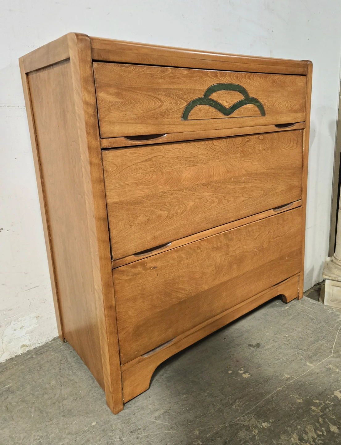 Art Deco Solid Walnut 3 Drawer Dresser (Delivery Available) - photo 2