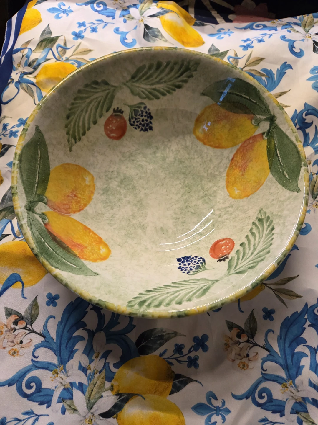 Ceramica Regina Vintage Italian Lemon Serving Bowl