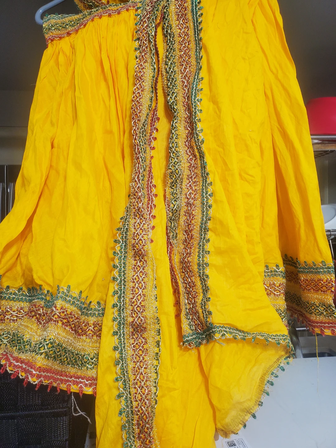Yellow gharara with duppta  fully gota work