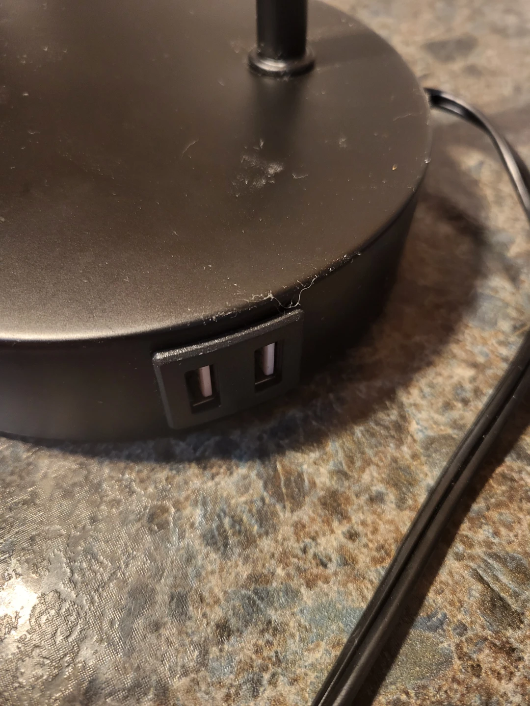 Black LED Desk Lamp with USB Ports - photo 4
