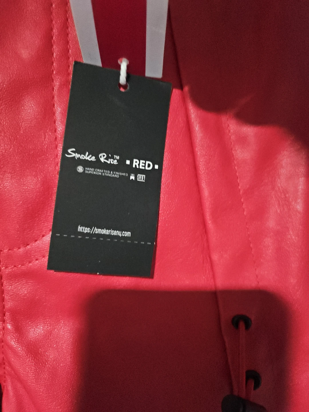 Smoke Rise Red Faux Leather Cargo Pants XS - photo 4