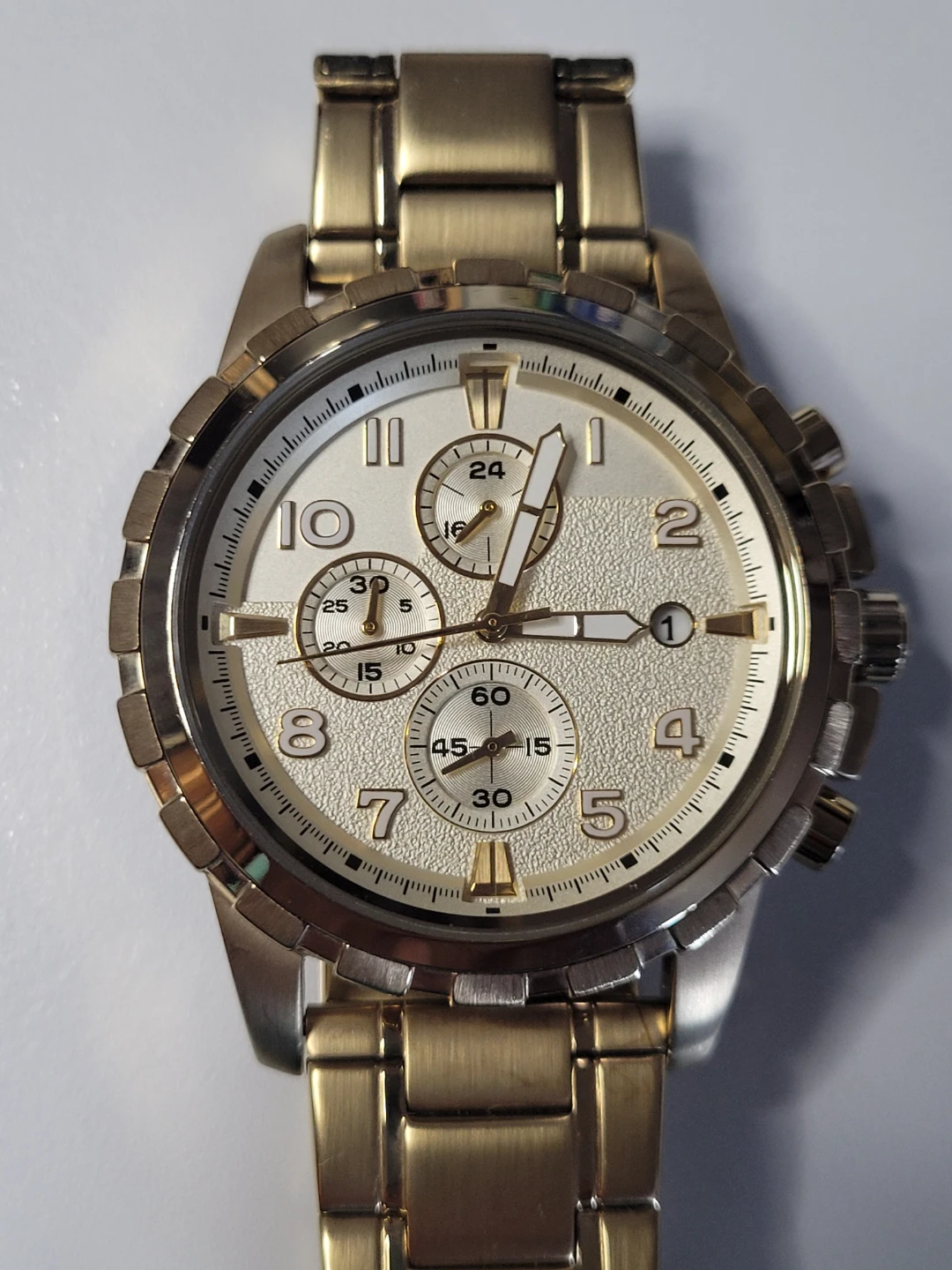 Gold Chronograph Watch