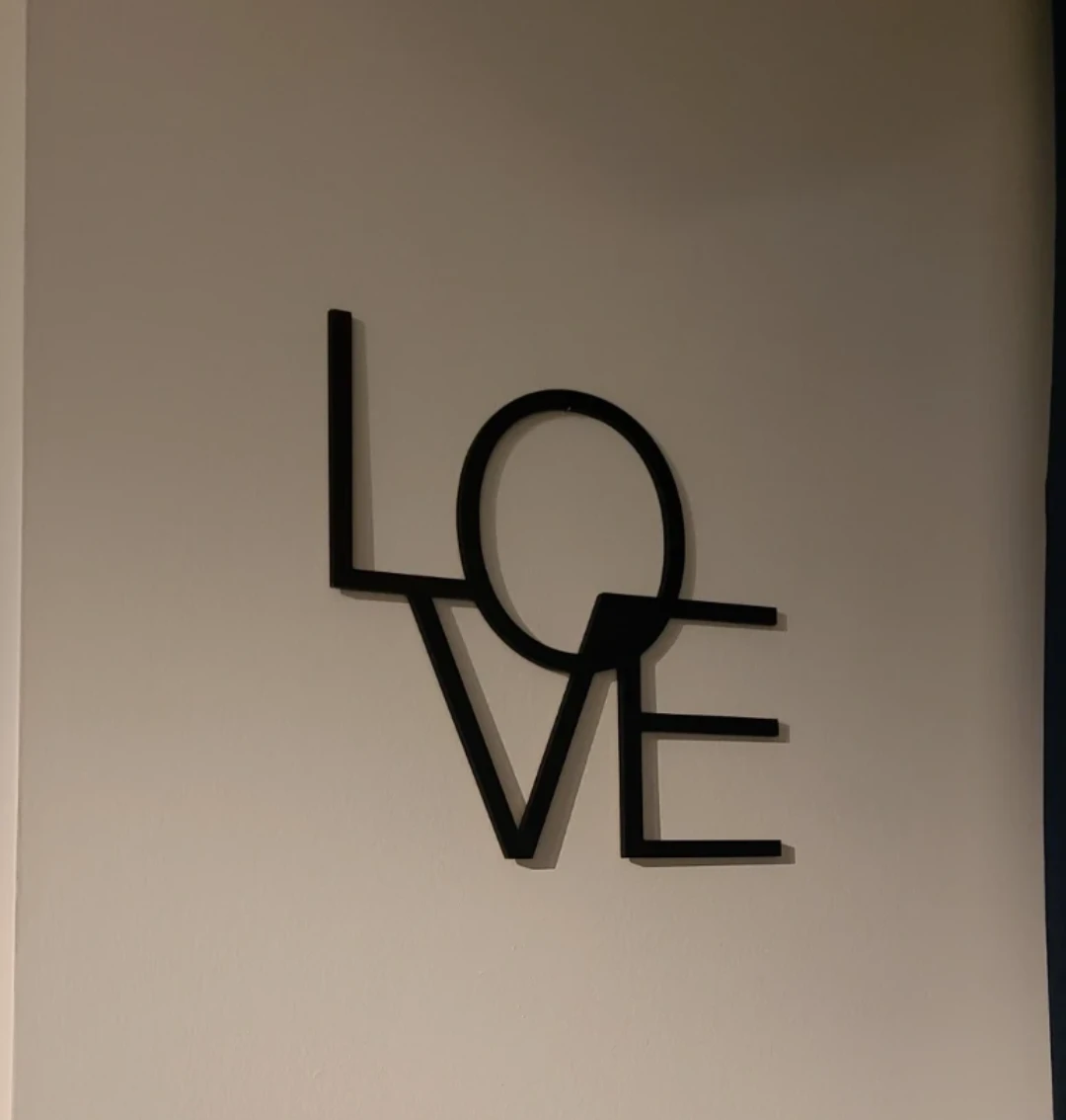 Black "LOVE" Wall Art