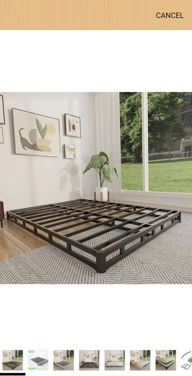 Full Size 4" High Metal Bed Frame
